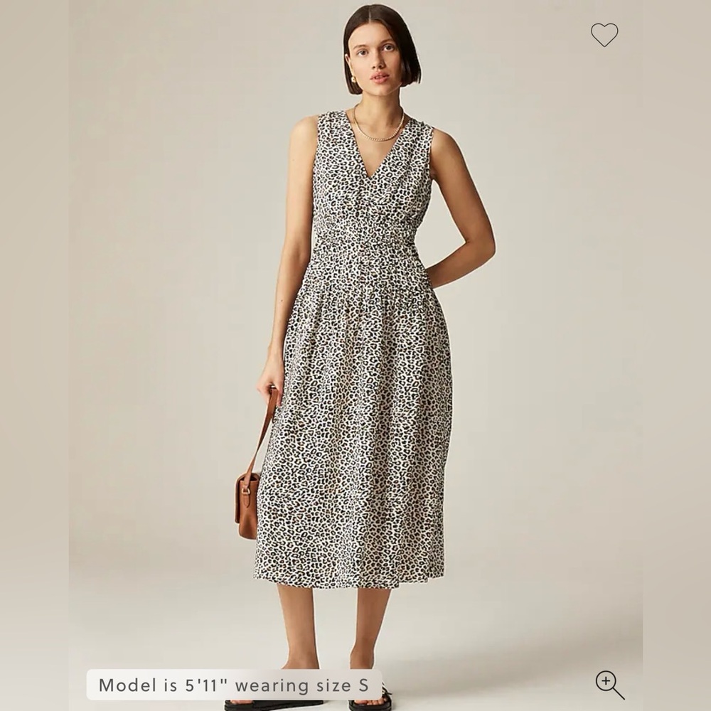J. Crew Hyacinth Leopard Print Sleeveless V-Neck Sundress Women’s Size XS